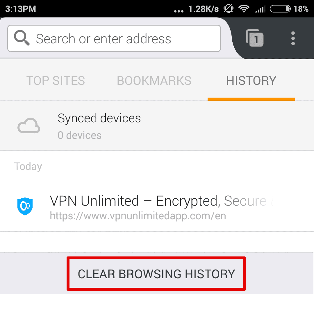 How do cookies affect the VPN? - In FireFox for Android - Tap on Clear browsing history
